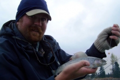 ERIC WITH A GRAYLING FROM THE KENAI RIVER