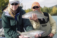 RAINBOW DOUBLE ON THE UPPER KENAI RIVER