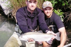 RYAN CROYLE WITH A GOOD MIDDLE RIVER RAINBOW TROUT