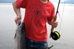 KIDS AND SILVER Salmon fishing